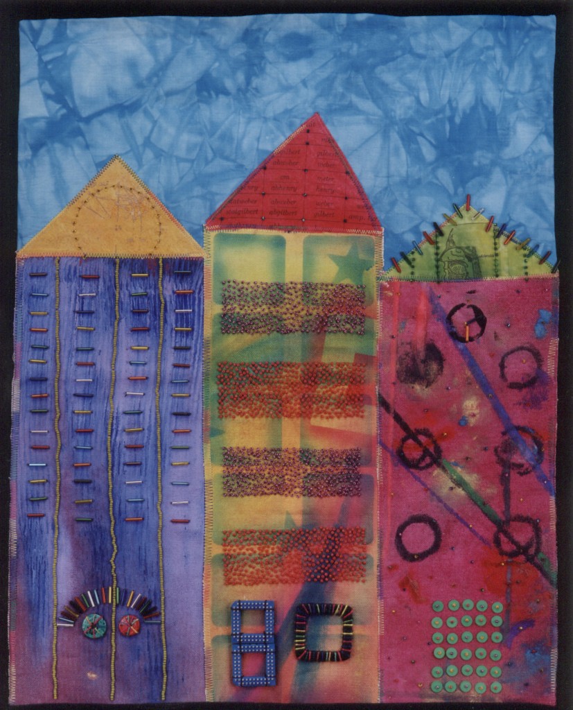 A textile art called the Three Buildings